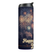Happy New Year Bottle | Stylish Celebration Drinkw Thermosbeker (Gedraaid links)
