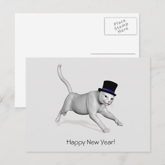 Happy New Year Briefkaart (Voorkant / Achterkant)