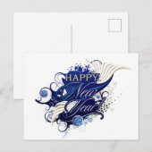 Happy New Year Briefkaart (Voorkant / Achterkant)
