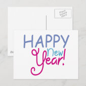 Happy New Year Briefkaart (Voorkant / Achterkant)