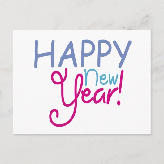 Happy New Year Briefkaart (Voorkant)