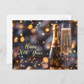 Happy New Year Briefkaart (Voorkant / Achterkant)