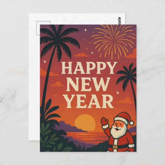 Happy New Year Briefkaart (Voorkant / Achterkant)