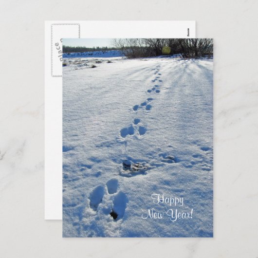 Happy New Year Briefkaart (Voorkant / Achterkant)