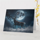 Happy New Year briefkaart (Gele Bloem)