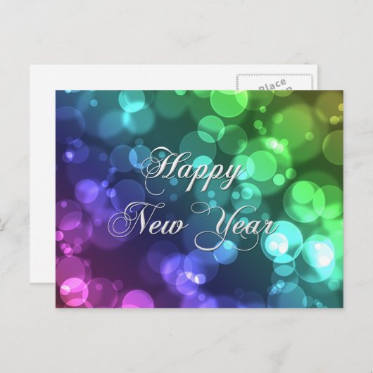 Happy New Year Briefkaart (Voorkant / Achterkant)