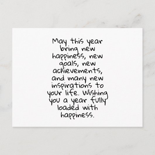HAPPY NEW YEAR BRIEFKAART (Voorkant)