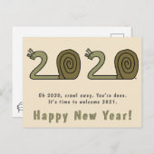 Happy New Year Briefkaart 2021 Grappig nieuwjaarsl (Voorkant / Achterkant)