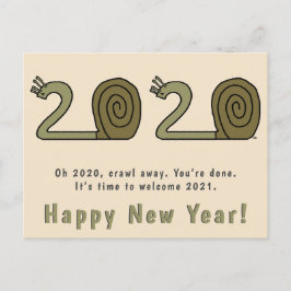 Happy New Year Briefkaart 2021 Grappig nieuwjaarsl