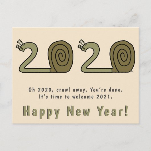 Happy New Year Briefkaart 2021 Grappig nieuwjaarsl (Voorkant)