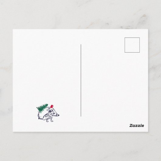 Happy New Year Briefkaart Egel (Achterkant)