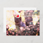 Happy New Year Briefkaart Kitten (Voorkant / Achterkant)