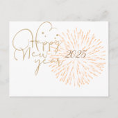 HAPPY NEW YEAR BRIEFKAART MET GOUDEN DETAILS (Voorkant)