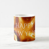 Happy New Year Brown Gold Copper Elegant Star Koffiemok (Center)