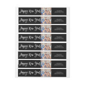 Happy New Year Brush Script Photo Holiday Address (Vel)