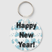 Happy New Year Bubbles Sleutelhanger (Voorkant)