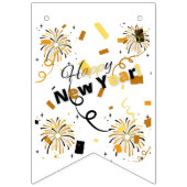 Happy New Year Bunting Banner (Tweede vlag)