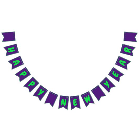 Happy New Year bunting vlaggen van dalDesignNZ Vlaggetjes (Alle)