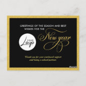 Happy New Year Business Logo Briefkaart (Achterkant)