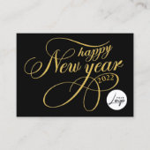 Happy New Year Business Logo  Visitekaartje (Voorkant)