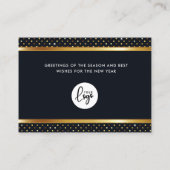 Happy New Year Business Logo Visitekaartje (Achterkant)