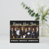 Happy New Year Business Postcard Briefkaart (Staand voorkant)