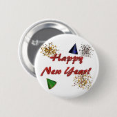 Happy New Year Button (Voorkant /achterkant)