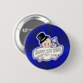 Happy New Year Button (Voorkant /achterkant)