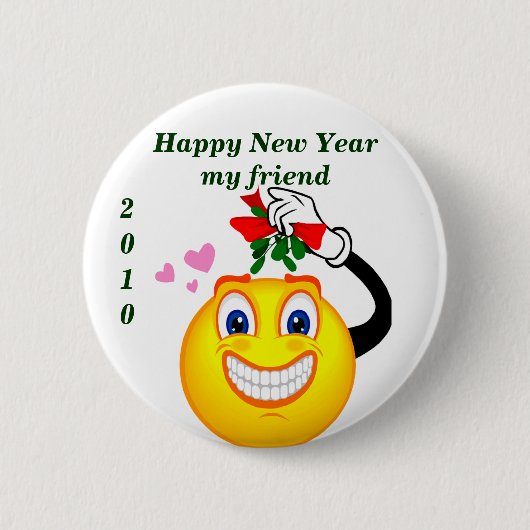 Happy New Year_Button Ronde Button 5,7 Cm (Voorkant)