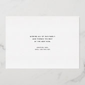 Happy New Year Calligrafie 1 Photo Gold Folie Feestdagenkaart (Achterkant)