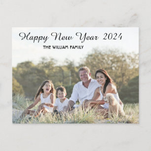 Happy New Year Calligraphy 2 Foto Feestdagenkaart