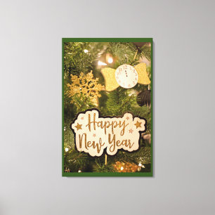 HAPPY NEW YEAR CANVAS AFDRUK