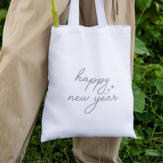 Happy New Year Canvas tas