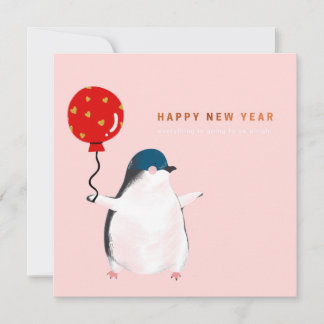 Happy new year card - De kleine pinguïn Feestdagenkaart