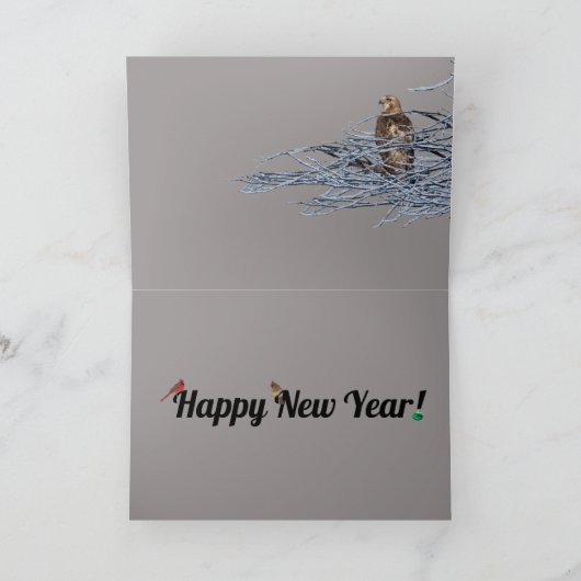 Happy New Year Card-honden Feestdagen Kaart (Binnen)
