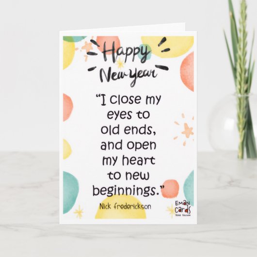 Happy New Year Card Kaart (Voorkant)