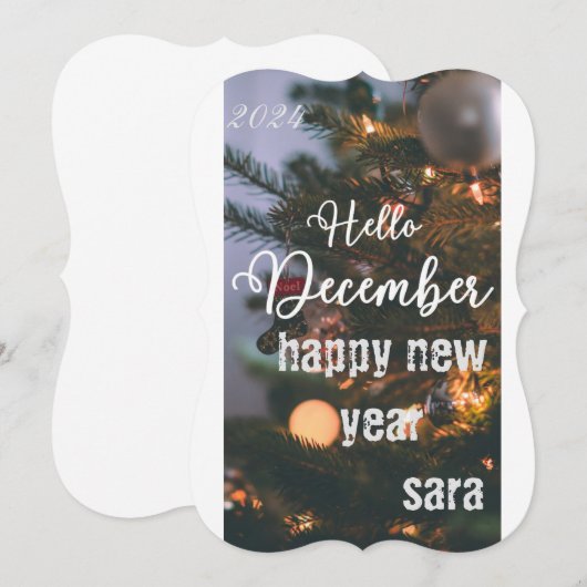 happy new year card kaart (Voorkant / Achterkant)