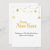 Happy New Year Card | Modern Minimal Design Feestdagenkaart (Voorkant / Achterkant)