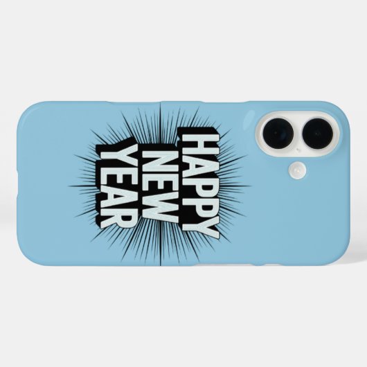 Happy New Year Case-Mate iPhone Case (Achterkant (horizontaal))