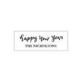 Happy New Year Casual handgeschreven zwart script Zelfinktende Stempel (Design)