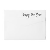 Happy New Year Casual zwart handgeschreven script (Achterkant)