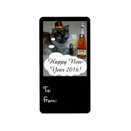 Happy New Year (cat)-label van RoseWrites Etiket