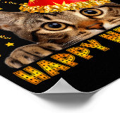 Happy New Year Cat Party Hat New Years Eve Party 2 Poster (Hoek)