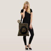 Happy New Year Celebrate,Gold Pixels Pattern Tote Bag (Op model)