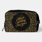 Happy New Year Celebrate,Gold Pixels  Toilettasje (Achterkant)