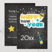 Happy New Year Celebration Custom Year Kaart (Voorkant / Achterkant)