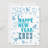 Happy New Year Celebration Kaart (Voorkant)