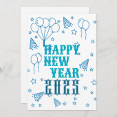 Happy New Year Celebration Kaart (Voorkant / Achterkant)