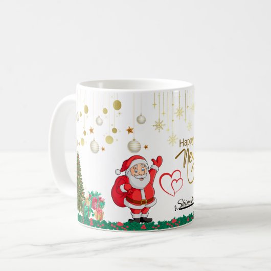 Happy New Year Celebration Mug Koffiemok (Voorkant links)
