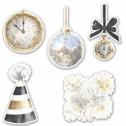 Happy New Year Celebration Sticker (Voorkant)